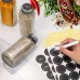Aozita 24 Pcs Glass Spice Jars with Spice Labels - 8oz Empty Square Spice Bottles - Shaker Lids and Airtight Metal Caps - Chalk Marker and Silicone Collapsible Funnel Included