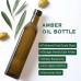 AOZITA 17oz Glass Olive Oil Dispenser - Oil and Vinegar Cruet Bottle with Stainless Steel Pourers - Funnel For Easy Refill - Olive Oil Carafe Decanter for Kitchen