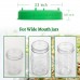 AOZITA 6 Pack Plastic Sprouting Lids for Wide Mouth Mason Jars