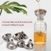 36, 2 oz Small Clear Glass Bottles (60ml) with Lids & 3 Stainless Steel Funnels - Boston Round Sample Bottles for Potion, Juice, Ginger Shots, Oils, Whiskey, Liquids - Mini Travel Bottles, NO Leakage