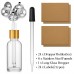 12 Pcs, 1 oz Dropper Bottles (30ml) with 3 Funnels & 1 Long Dropper - Clear Glass Bottles for Essential Oils with Eye Droppers - Tincture Bottles, Leak Proof Travel Bottles for Liquids, Golden Cap