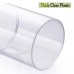 6 Pack Qtip Holder Dispenser for Cotton Ball & Swab & Round Pads with 12 Labels - Premium Clear Plastic Apothecary Jar Set, Bathroom Canister Storage Organization, Vanity Makeup Organizer